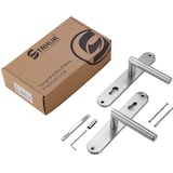 thumbnail of Langschild Drückergarnitur Edelstahl glanz poliert ELEN PZ - Profizylinder Türbeschlag