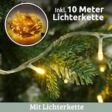thumbnail of DELUKE® Weihnachtsbaum künstlich 160cm [Inkl. Lichterkette] Nordfichte -  Spritzguss | Tannenbaum naturgetreu inkl. Baumständer