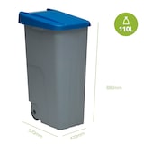 thumbnail of Geschlossener Abfallbehälter Recyclo 110 Liter. Farbe Blau.