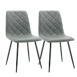 thumbnail of METRO PROFESSIONAL Silla de restaurante tapizada Jara, juego de 2, acero/piel sintética, gris/negro