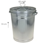 thumbnail of 55L Oskartonne Aschetonne mit Deckel Mülltonne Abfalleimer