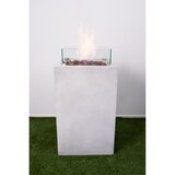 thumbnail of Sunred Feuerstelle VIGAN, Stahl/ Glas, 50 x 50 x 94 cm, grau