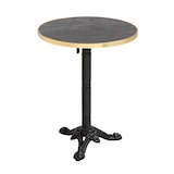 thumbnail of Table ronde 60 cm inclinable marbre noir/doré et pied noir