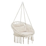 thumbnail of Helloshop26 - Seduta amaca rotonda con cuscino sedia sospesa peso seduta fino a 150 kg 60 cm crema 03_0006058