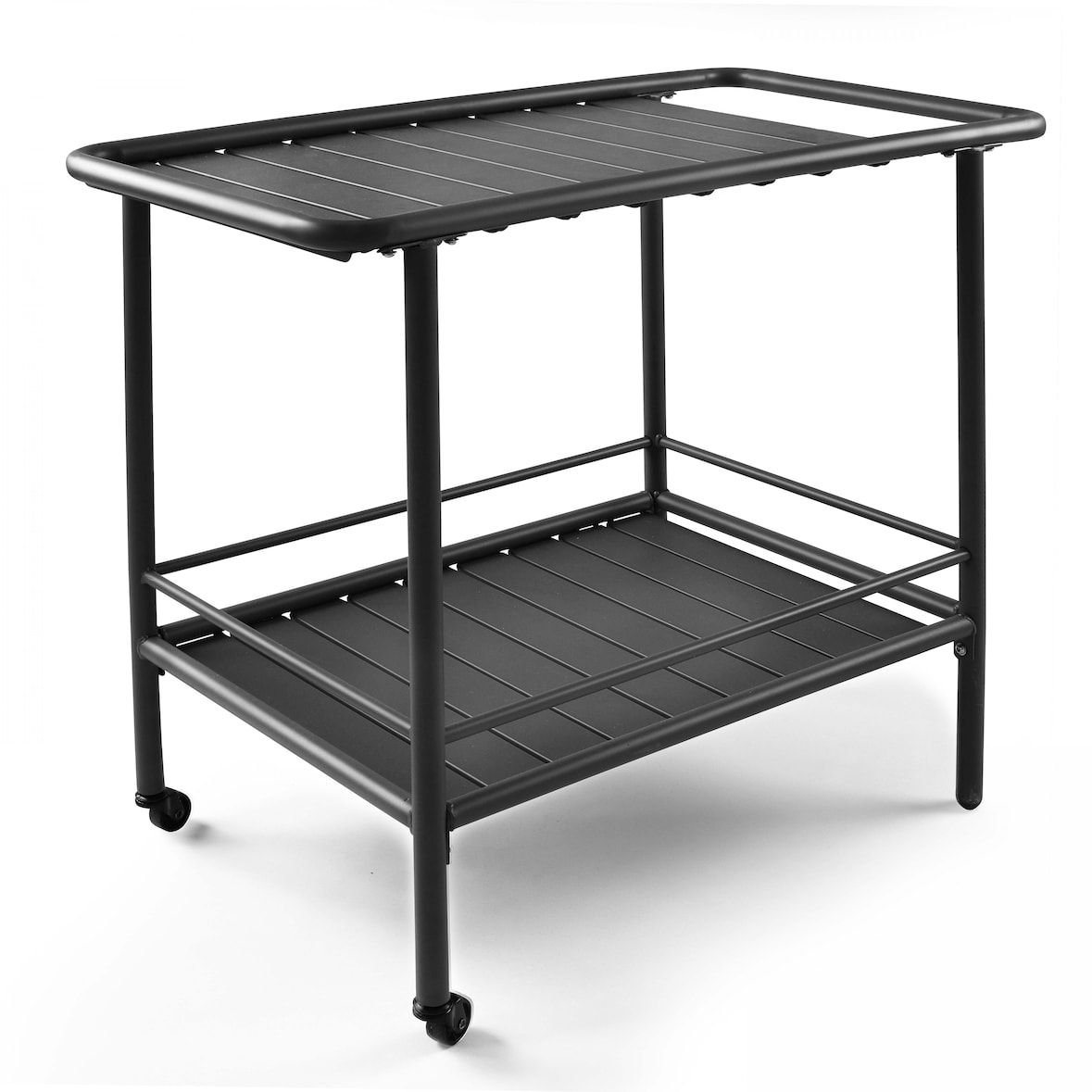 Desserte intérieur à roulettes en acier anthracite