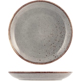 thumbnail of H&H Set 6 Piatti Piani in Stoneware Reactive Grigio 27cm