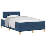thumbnail of vidaXL Boxspringbett mit Matratze mit Kopfteil Blau 120 x 200 cm Stoff