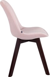 thumbnail of Décoshop26 - 4er-Set Esszimmerstühle im skandinavischen Design bezogen mit rosa Samt und 4 dunklen Holzbeinen 10_0008760