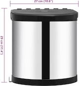 thumbnail of vidaXL Küchen-Einbau-Mülleimer Edelstahl 8 L