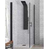 thumbnail of Box Doccia Trasparente H200 Doppia Battente Profili Neri - 70x75