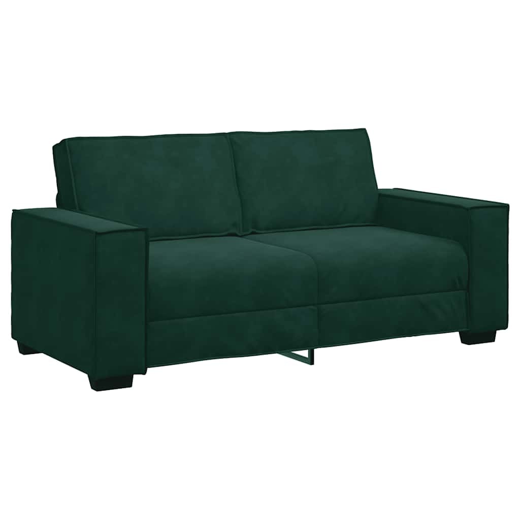 vidaXL 2-Sitzer-Sofa Dunkelgrün 180x78x84 cm Samt
