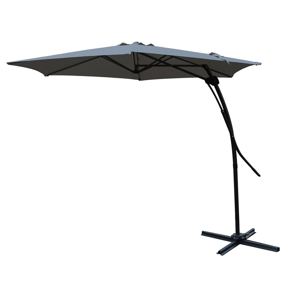 Easy Push-Up Sonnenschirm Gartenschirm Ampelschirm Anthrazit Ø3,50m