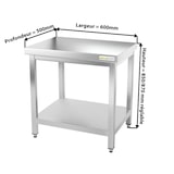 thumbnail of Mesa de trabalho em aço inoxidável 600 x 500 mm PREMIUM / GOLDINOX. GOLDINOX