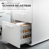 thumbnail of bümö Schreibtisch Schrank Büro mit Hängeregister für Hängeordner, Schubladenschrank Holz in Nussbaum, Container mit Schubladen & Hängeregistratur -