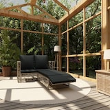 thumbnail of vidaXL 2-tlg. Garten-Lounge-Set mit Auflagen Poly Rattan Grau
