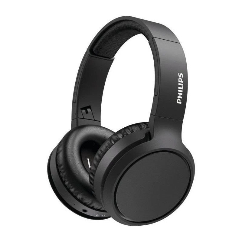 Philips Tah5205bk - Casque Sans Fil -  Haut-parleurs 40mm - Bluetooth - Pliage Compact - 29h Dautonomie - Noir