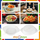 thumbnail of DayBays 500 Stk. Suppenterrine 350 cc. 150x200x33 mm PP Weiß rund mit Ohren