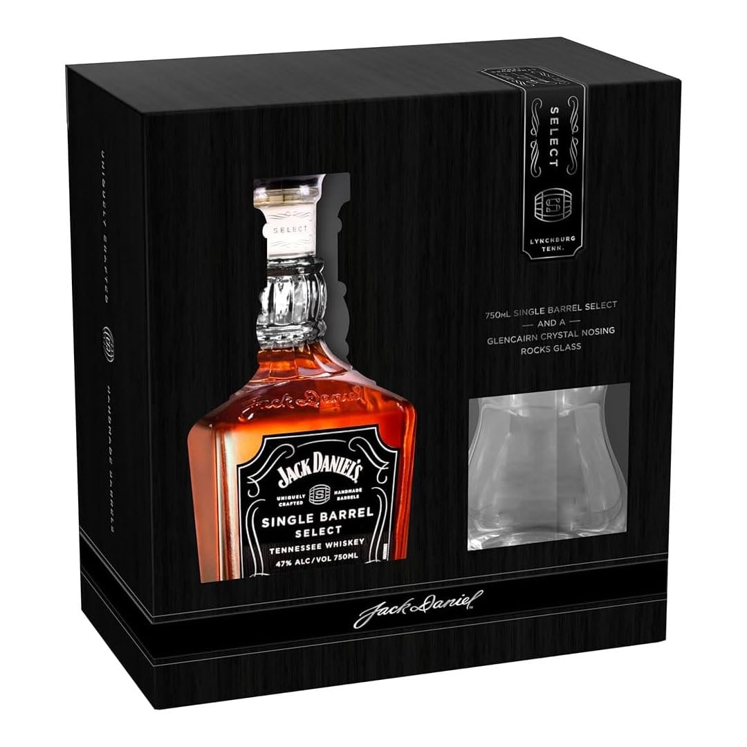 Jack Daniel's Select Single Barrel Tennessee Whiskey 47% Vol. 0,7l coffret avec un verre