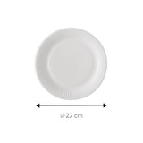 thumbnail of Assiette ronde jetable en carton blanc 230 mm par 500