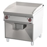thumbnail of Gastro Gas-Griddleplatte Standgerät mit Unterbau Grillplatte Bratplatte aus Stahl/gerillt 800x900x900 mm Edelstahl 16 kW