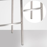 thumbnail of CHEFGASTRO Barhocker PHILADELPHIA Edelstahl Samt mit 4-Fuﬂ Gestell HxBxT 110x64x48cm Samt Braun Barstuhl