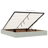 thumbnail of vidaXL Ottoman-Bett mit Matratzen Hellgrau 160x200 cm Samt