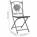 thumbnail of Chaises De Bistrot Mosaïque 2 Pcs Gris