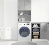 thumbnail of vidaXL Waschmaschinenschrank Betongrau 64x24x190 cm Holzwerkstoff