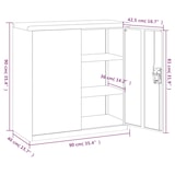 thumbnail of Décoshop26 - Cajoneras de oficina con puertas con cerradura 90 x 40 x 90 cm acero negro DEC024595