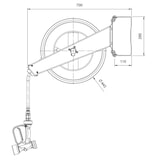 thumbnail of vaiotec TOPLINE Schlauchaufroller mit Brause - 20 Meter, 180 x 700 mm