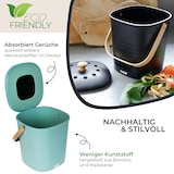 thumbnail of HMF Nachhaltiger Biomülleimer Küche, Geruchsdichter Komposteimer mit Deckel, 6 Liter, Grün