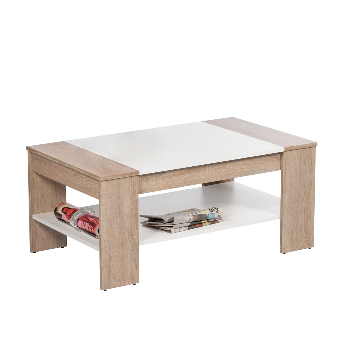 Couchtisch mit Schubkasten Wohnzimmertisch Kaffeetisch Sofatisch Sonoma