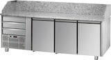 thumbnail of Tecnodom Pizza Counter 3 Türen GN 1/1 Motor Gruppe SX 3 neutrale Schubladen und Granit Top