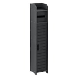 thumbnail of Helloshop26 - Elegante mueble de baño con portarrollos madera compuesta 80 x 15 x 15 cm gris oscuro 03_0007670