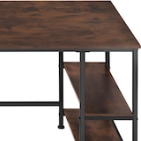 thumbnail of tectake Secretária de computador Canton 120x60x75,5cm  Madeira Industrial Escura, Rústica