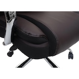 thumbnail of XXL Bürostuhl HWC-H94, Drehstuhl Schreibtischstuhl Chefsessel, 220kg belastbar Federkern Kunstleder ~ braun