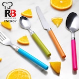 thumbnail of Renberg - Set 24-teiliges Besteck aus Edelstahl mit Multicolor-Kunststoffgriffen Energy