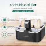 thumbnail of Emerio Smart Eierkoker Elektrisch - Voor 6 Eieren - 400W - spraakmeld. - Hard, zacht en medium gekookt tegelijk - EB-123177.12 - Eierkoker Zwart