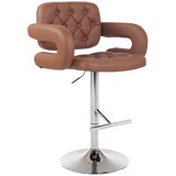 thumbnail of Banco de bar Dublin em imitação de pele cognac/cromo