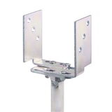 thumbnail of Alberts 8 x U-Pfostenträger, Breite 71 - 161 mm, Bodenabstand 150 - 190 mm, galvanisch verzinkt, dickschichtpassiviert, zum Aufschrauben