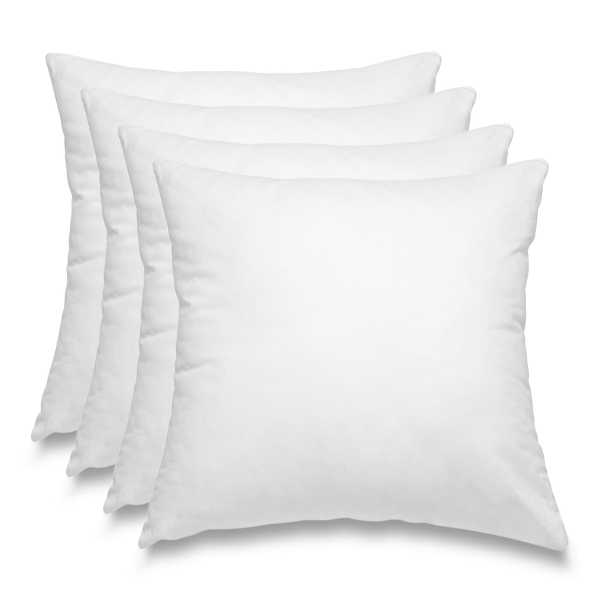 4er Set Federkissen 100% Federn 40x40 - 300g OEKO-TEX Kissen Füllkissen Bezug Baumwolle weiß / Innenkissen / Kissenfüllung / kleine Kopfkissen / Sofak