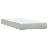 thumbnail of vidaXL Boxspringbett mit Matratze & LED Hellgrau 80x220 cm Samt