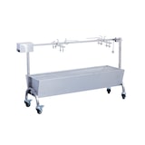 thumbnail of METRO Professional Holzkohle-/Spanferkelgrill, Edelstahl, 160 x 42 x 95 cm, mit elektrischem Drehspieß, inkl. Grillabdeckung, silber