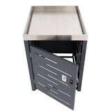 thumbnail of 1er-Mülltonnenverkleidung | HxBxT 110x60x62cm | 80-240 Liter | Mülltonnenbox Pflanzkasten Edelstahl-Metall