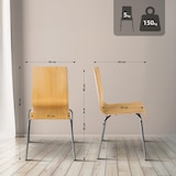 thumbnail of Cadeira empilhavel Gahanna natura