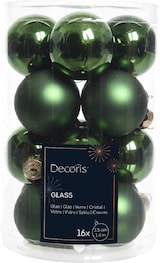 thumbnail of Weihnachtsbaumkugeln Glas Ø 3,5 cm 16 Stück piniengrün