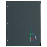 thumbnail of BEQUET Carte des vins 'SHINNY' marquage carte des vins gris 24,5x31,5cm 3 pages x1