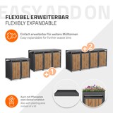 thumbnail of ML-Design Mülltonnenbox 2er Anthrazit-Holzoptik, Stahl, wetterfest, stabile Verkleidung 240L