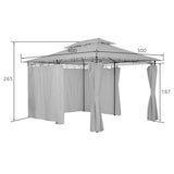 thumbnail of tectake Pabellón de lujo para el jardín Emine con 6 paneles laterales  antracita - 403269