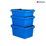 thumbnail of PROREGAL Conical Mehrweg-Stapelbehälter mit Stapelbügel Blau | HxBxT 17,3x40x60cm | 29 Liter | Lagerbox Eurobox Transportbox